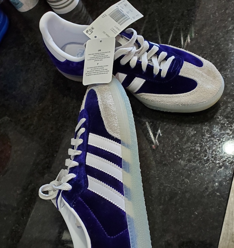 Adidas Rare. The Purple Haze 420 shoe.